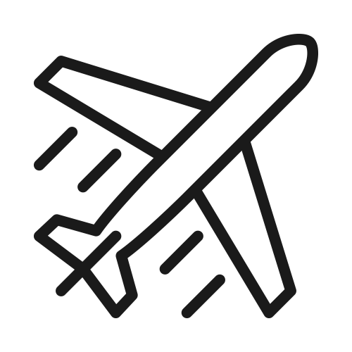 black airplane icon
